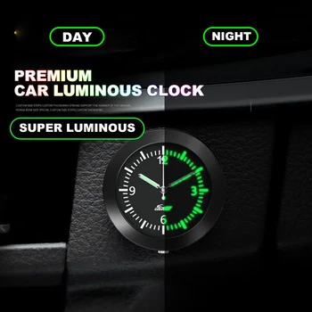 Автомобильные часы, светящиеся автомобили, внутренние наклеивающиеся цифровые часы, Механика, Кварцевые часы, 40 мм, 43 мм, Авто Орнамент, Автомобильные аксессуары