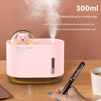 Новый милый увлажнитель воздуха для домашних животных USB mini space bear, маленький настольный подарок для ароматерапии и увлажнения в трех цветах